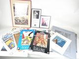 a lot of books that are on a table