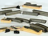 a lot of train tracks that are sitting on a table