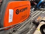 a close up of a helmet and a hose on a table