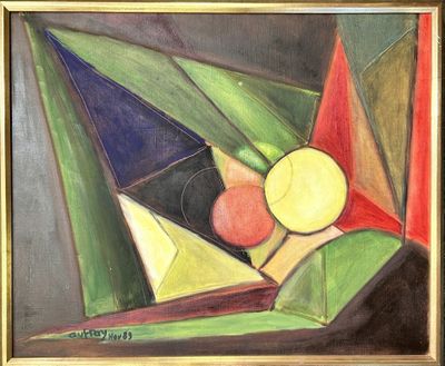 une peinture représentant une peinture de fruits posés sur une table