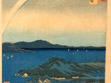 une image représentant un tableau où l'on voit un arc-en-ciel au-dessus d'un plan d'eau