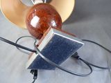 a lamp that is sitting on top of a table