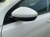 a close up of a side view mirror on a car