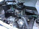 a small engine in the trunk of a car