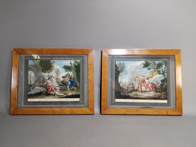 deux photos encadrées représentant un tableau où figurent deux personnes