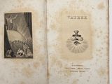 an old book with a picture of a man and a woman