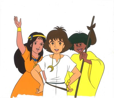 une image représentant un groupe de personnages de dessins animés debout les uns à côté des autres