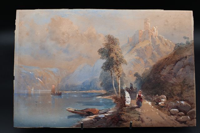 Thomas Charles LEESON ROWBOTHAM (1823-1875) « Ruine au bord d’un ...