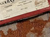 a close up of a label on a piece of fabric