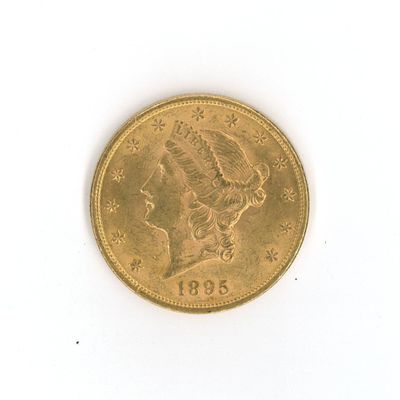 an image of a gold coin on a white surface
