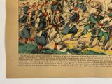 an old book with a picture of a group of men on horseback