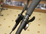 a close up of a bike handle on a bike