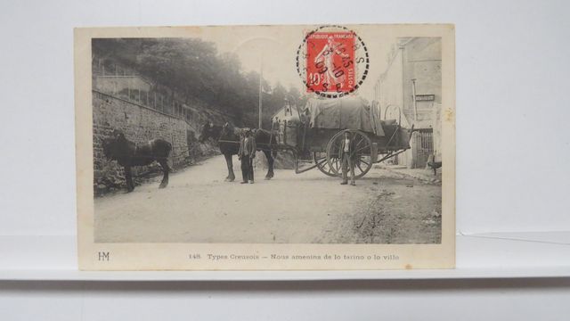 Types Creusois : (Aubusson). Nous amenins de lo farino o lo villo...