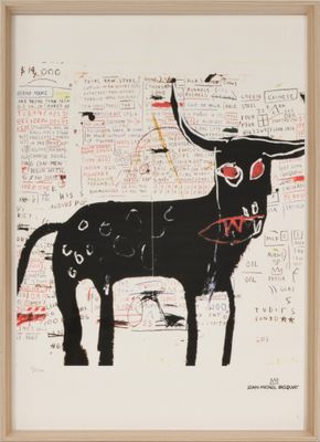 une image représentant un tableau d'un taureau sur lequel figurent de nombreux inscriptions