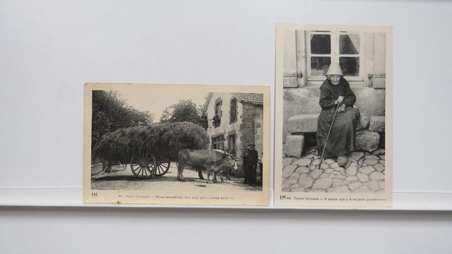 Types Creusois : Lot de 2cpa : HM 84 (TBE) + HM 85 (Amorce de pli...