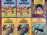 four children ' s books about the adventures of tintin and amerique