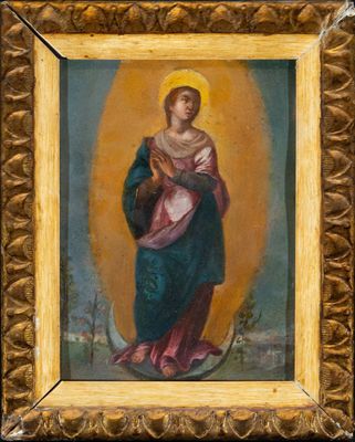 Vierge immaculée sur cuivre, école flamande espagnole du XVI…