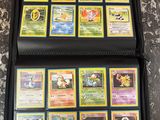 many different types of pokemon cards in this case