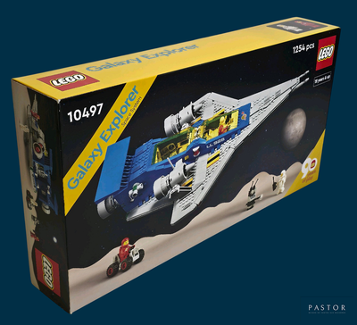 une boîte contenant une navette spatiale Lego