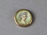 an image of a miniature portrait of a woman wearing a hat