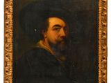 a painting of a man with a beard in a gold frame
