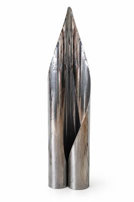 an image of a silver vase on a white background