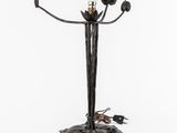 a lamp that is sitting on top of a table