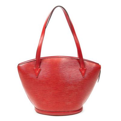louis vuitton red epi leather tote bag