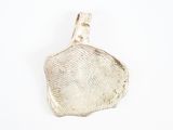 sterling silver fingerprint pendant on a white background