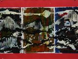 a picture of a picture of a painting on a red wall