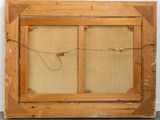 an image of a picture of a wooden frame with a wire hanging from it