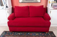 Canapé deux places et deux fauteuils club rouge (photo 2)