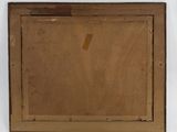 an image of a painting on a white wall with a brown frame
