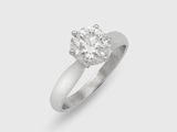 a diamond single - stone ring,, hi - res