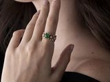 a woman with a ring on her finger and a ring on her finger