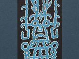 an image of a blue and black drawing on a black background