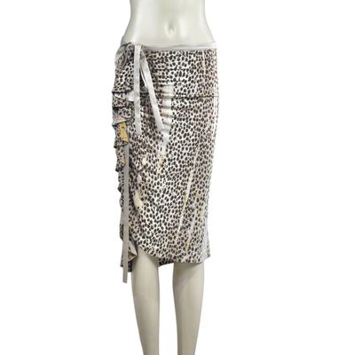 a mannequin mannequin with a leopard print skirt