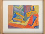 une image d'un tableau représentant un homme assis sur une chaise