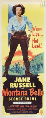 an old movie poster of a woman in a cowboy outfit
