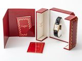 a red box with a watch and a book in it