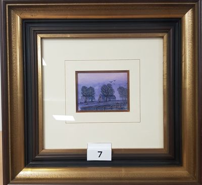 une image représentant un paysage avec des arbres et une clôture