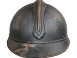 a helmet with a horse on it on a white background