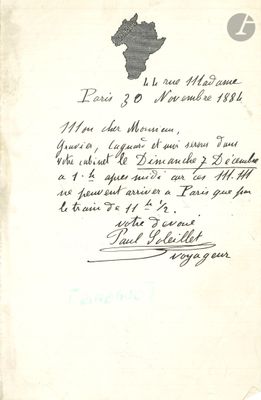 une vieille lettre écrite en français sur un bout de papier