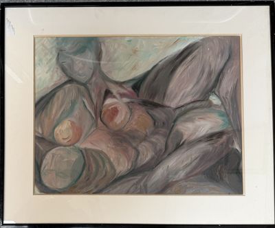 painting of a woman holding a baby in her arms