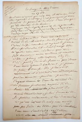 une feuille de papier sur laquelle on peut écrire, posée sur une table
