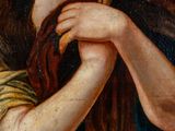 an image of a painting of a woman holding a cat