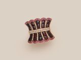 an enamel and diamond broochle, by van cleef