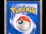 the pokemon now sold card is in a clear plastic case