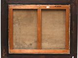 an old picture of a window with a wooden frame and a window pane