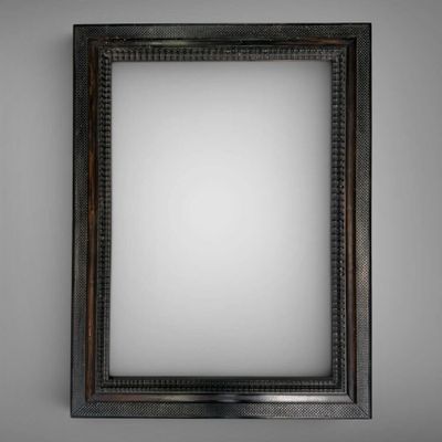 a close up of a picture frame on a wall with a white background